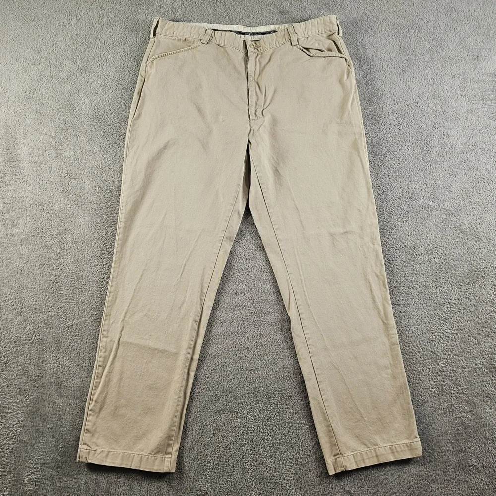 Vintage Polo Ralph Lauren Chino Pants Mens 40x32 Tan Khaki Made in USA Cotton
